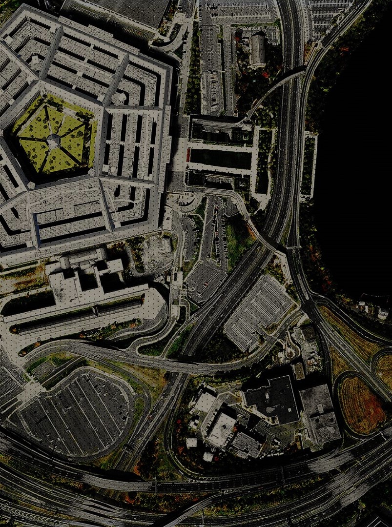 The pentagon building from above